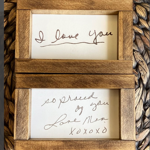 handwriting memorial gift