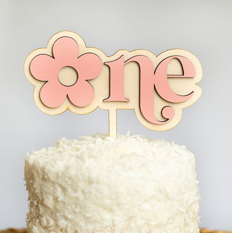 boho one flower cake topper